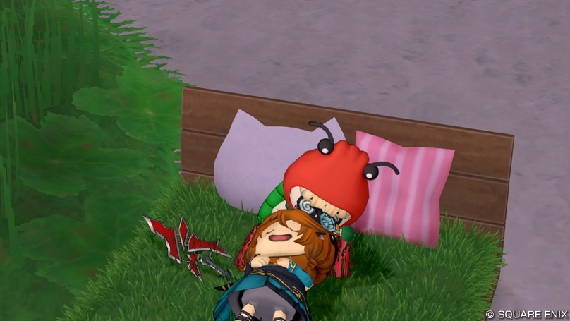 膝枕でおやすみ(_ _)zzZ