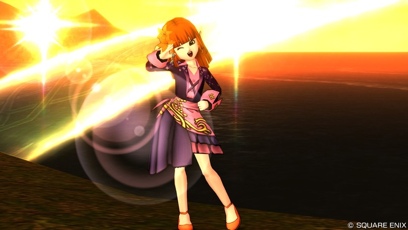 素敵な夕日と笑顔きらめき☆彡